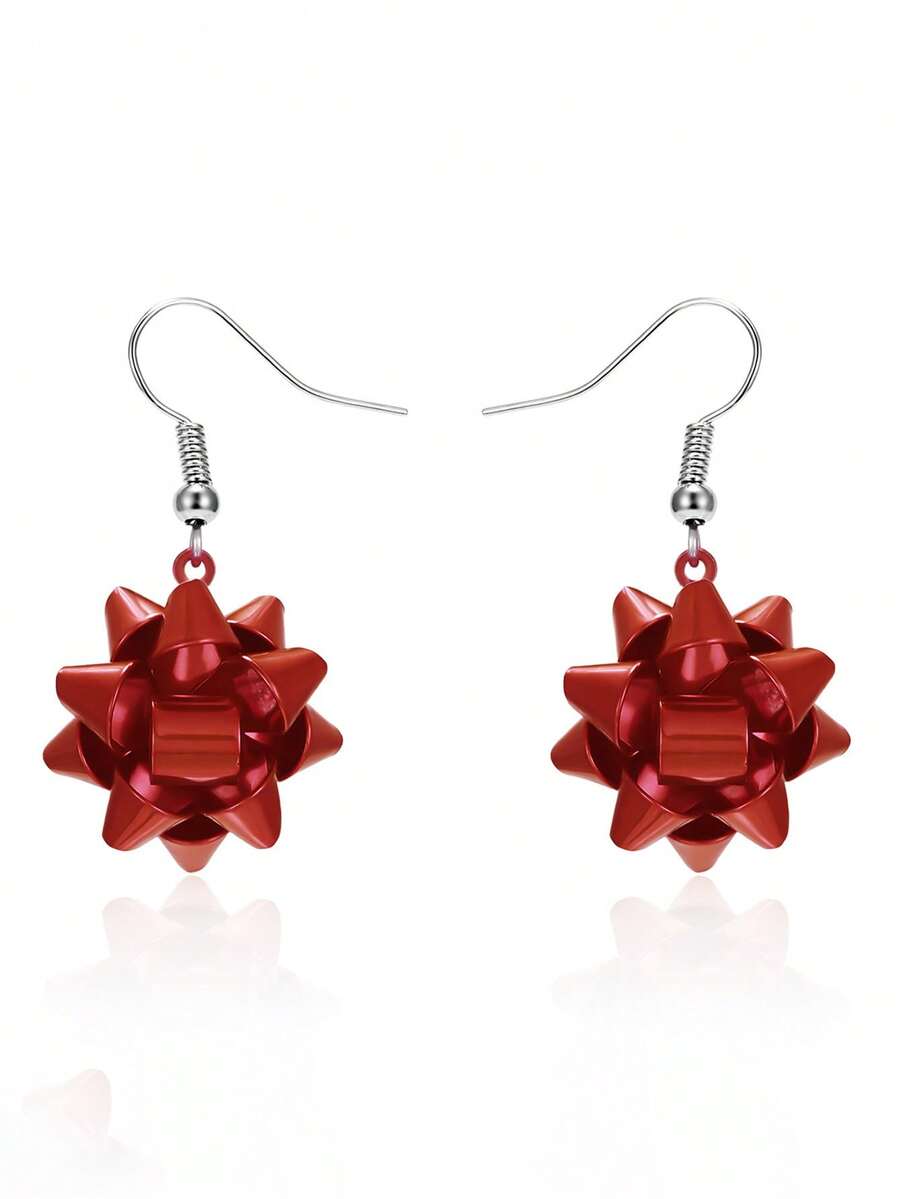 Women'S Fashion Earrings - 1 Pair Fashionable Personalized Red Metal