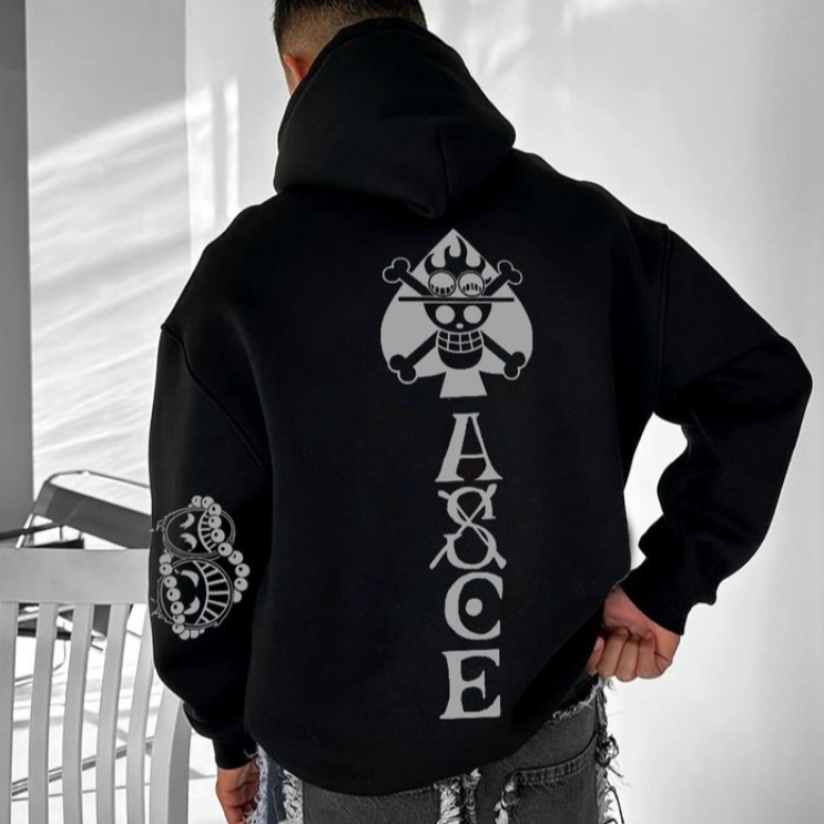 Hoodie Women Oversized - Oversized Unisex Anime One Piece Print
