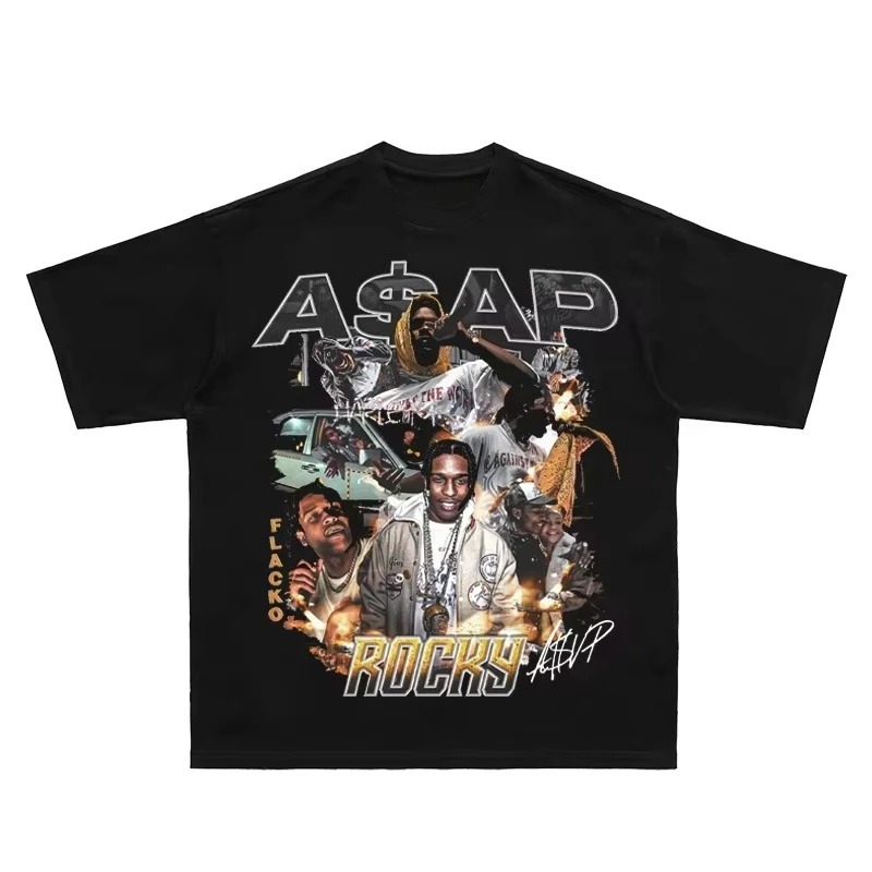 Women'S Fashion Early 2000S - ASAP Loki Portrait Pattern Printed T-Shirt,