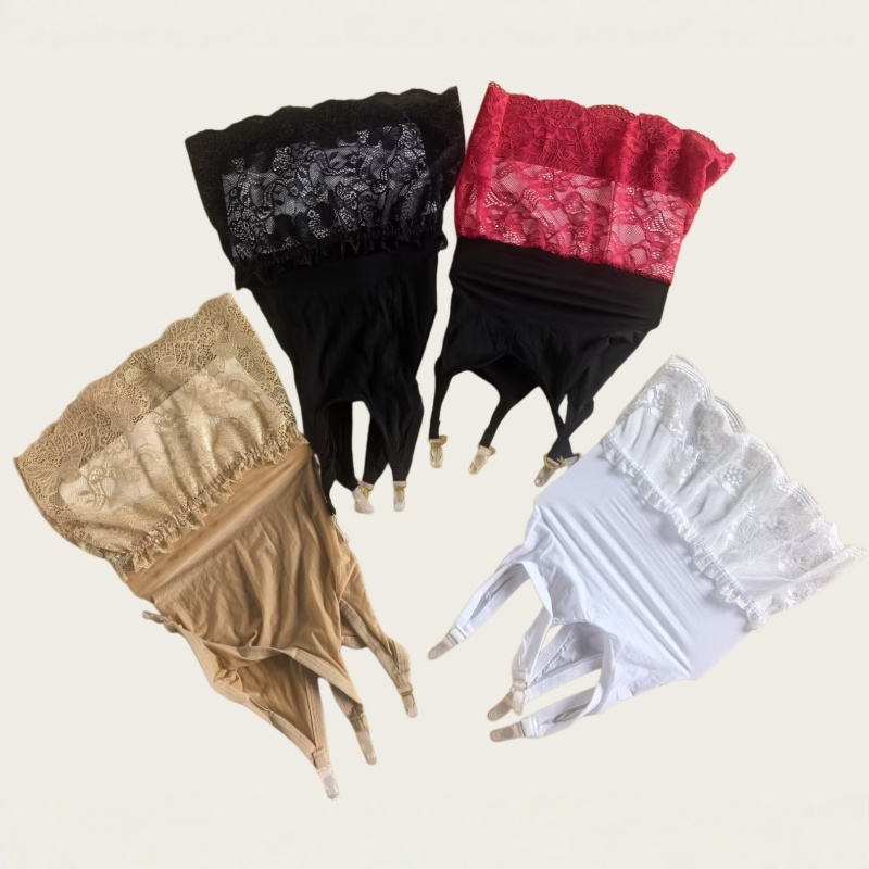 Printed Wrap Skirt - 2 In 1 Lace Transparent Mini