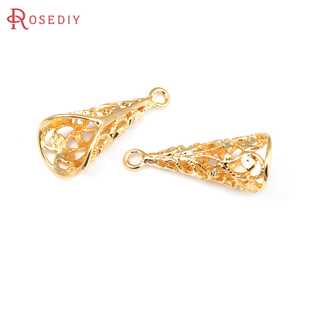 Women'S Fashion Earrings - 6PCS 18K Gold Color Brass Hollow