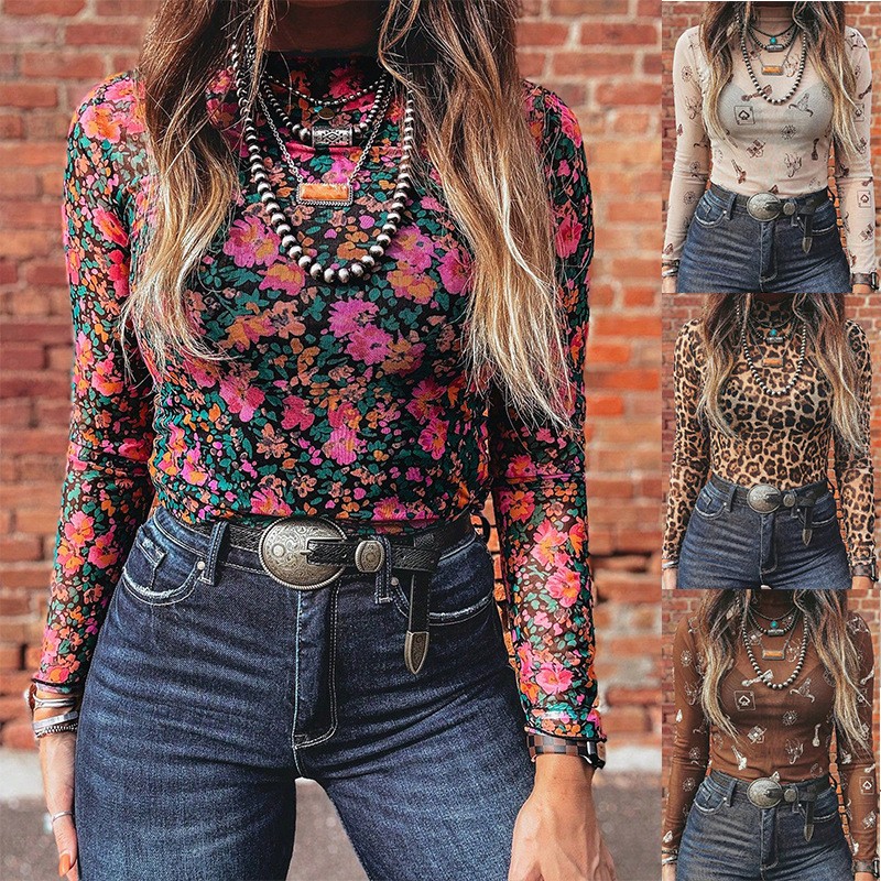 Women Fashion Styles - Women's Autumn Mesh Turtleneck Slim Fit