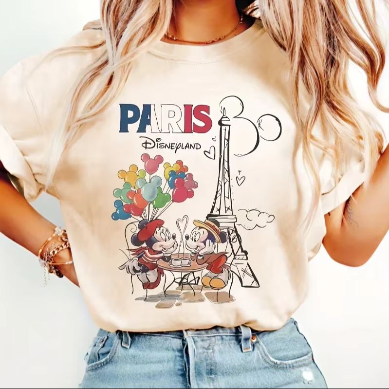 Women'S Fashion Paris - Disney Paris Mickey & Minnie T-Shirt,