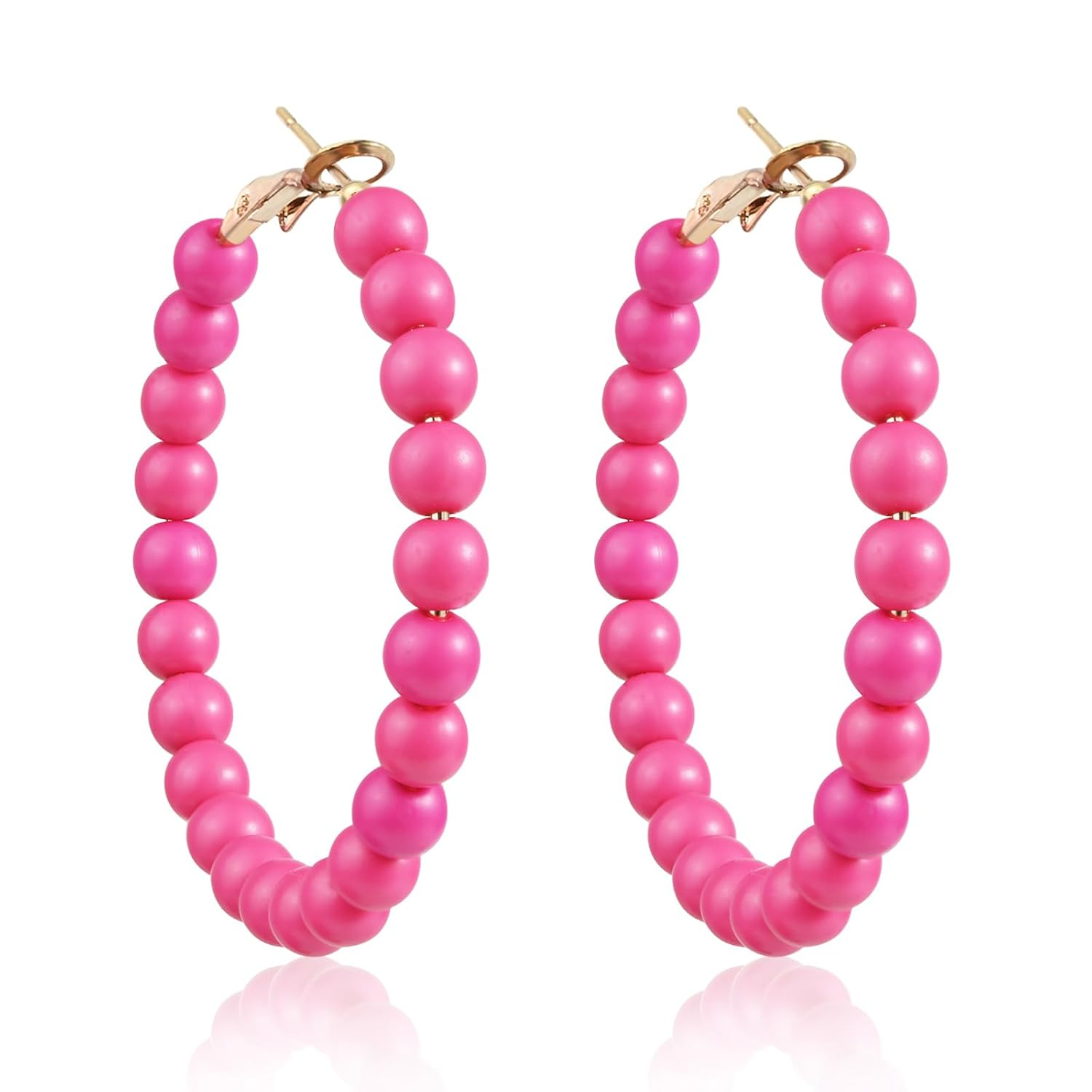 Women'S Fashion Earrings - Beaded Hoop Earrings for Women Circle