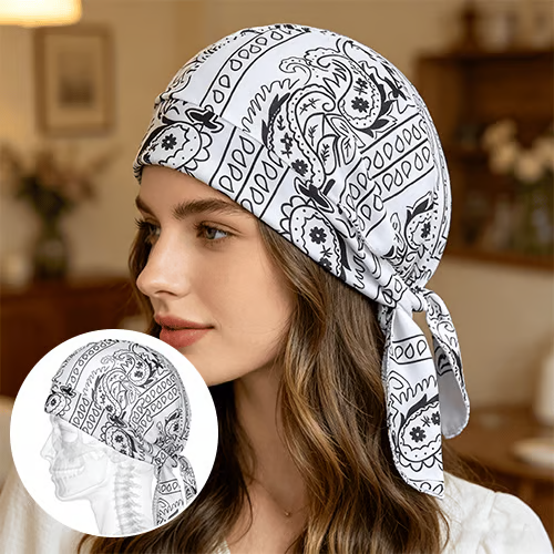 Women'S Fashion Hats - Paisley Printed Unisex Headscarf for Summer