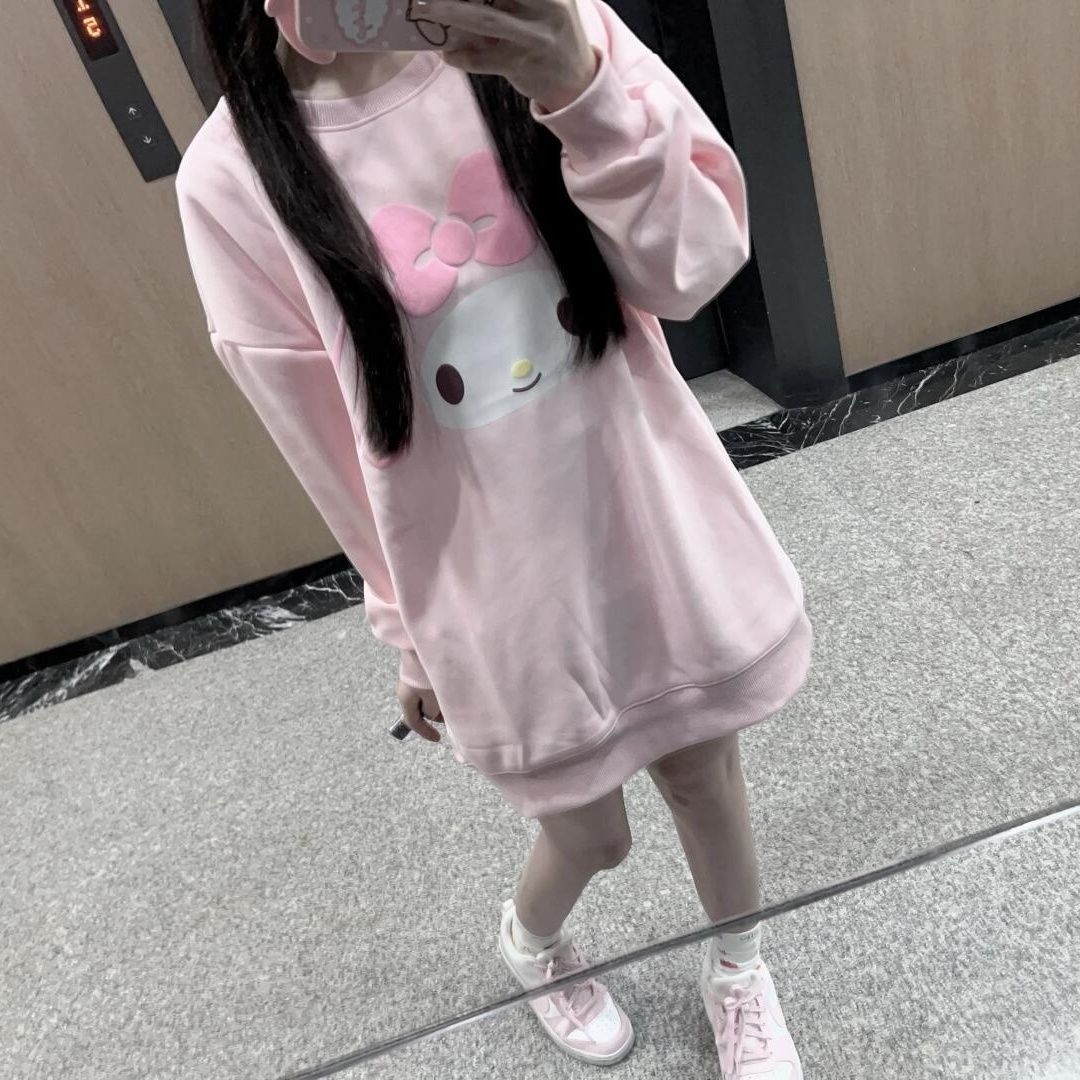 Hoodie Women Oversized - Sanrio Hello Kitty Printed Long Sleeved