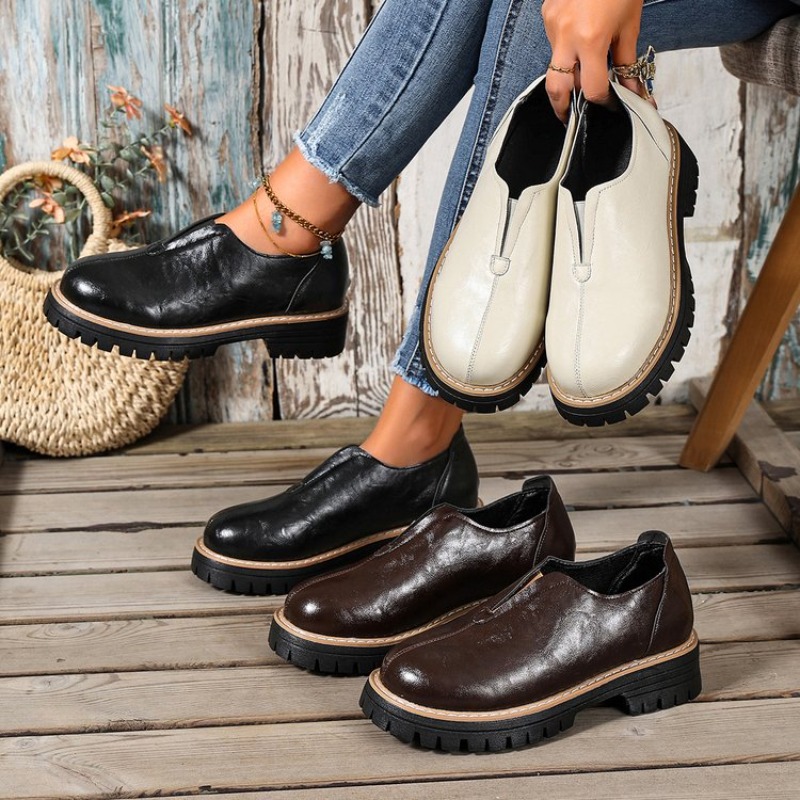 Women Fashion Heels - Retro British Style Women's Shoes Spring