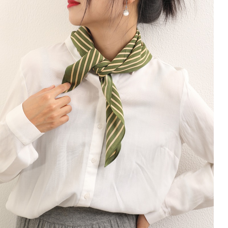 Stripe Print 100% Silk Neck He - Women'S Fashion Hats review and price