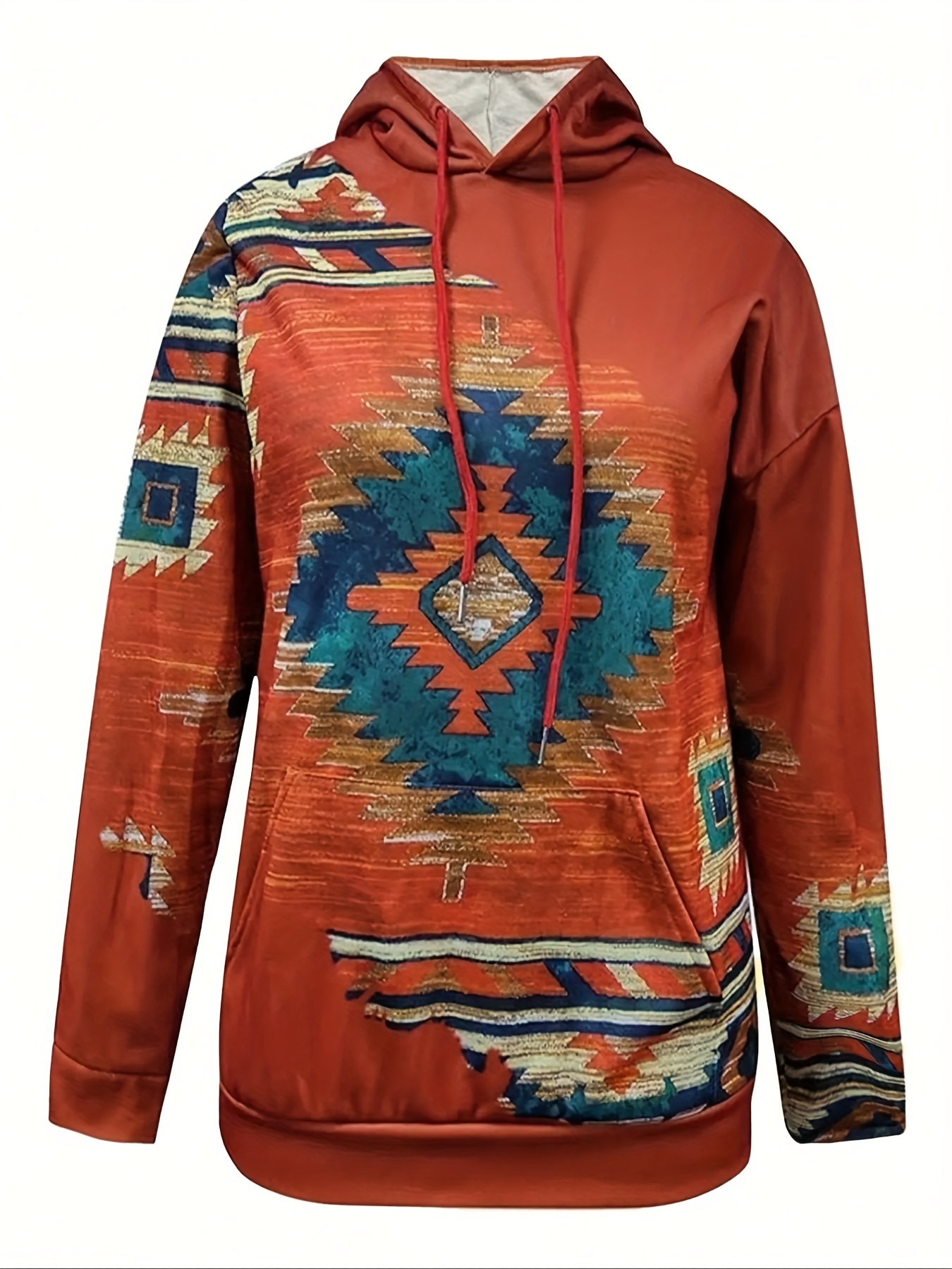 Women Plus Size Rust Western A - Hoodie Women Oversized review and price