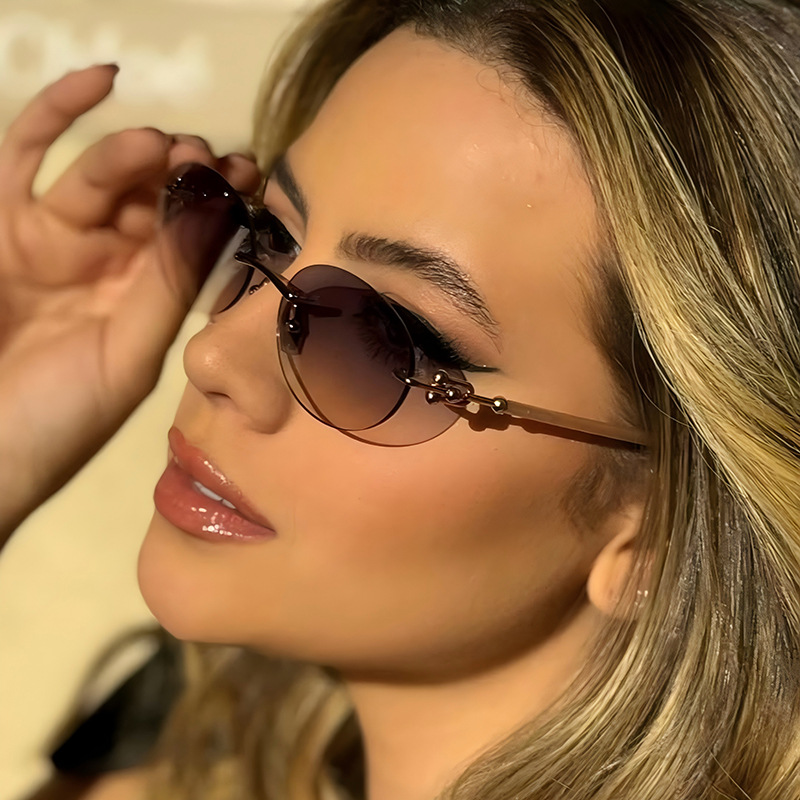 New Metal Frameless Oval Woman - Women'S Fashion Eyewear review and price