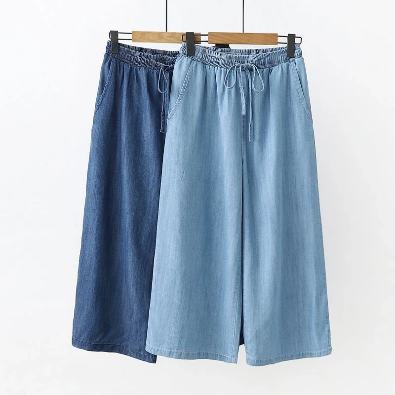 Fashion Cotton Blue Calf-Lengt - Mom Jeans Women review and price