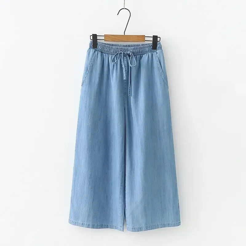 Fashion Cotton Blue Calf-Lengt - Mom Jeans Women review and price