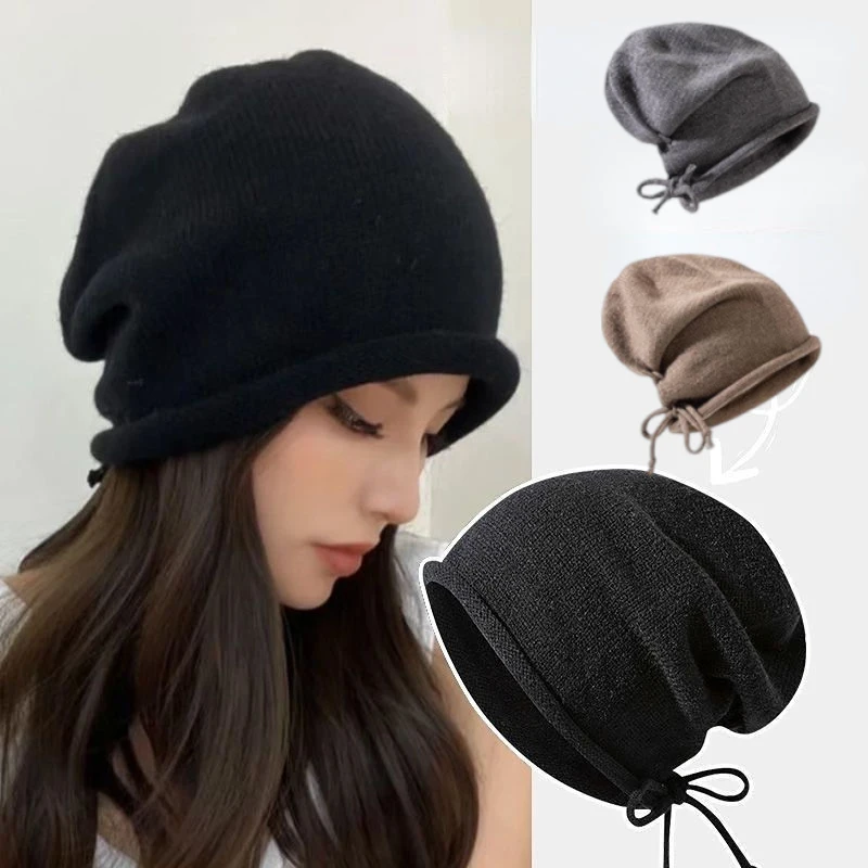 Knitted Bonnet Hoods Female Wi - Women'S Fashion Hats review and price