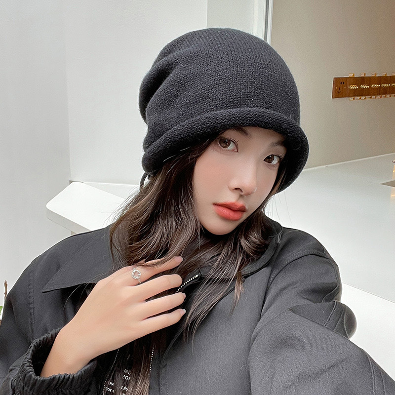 Knitted Bonnet Hoods Female Wi - Women'S Fashion Hats review and price