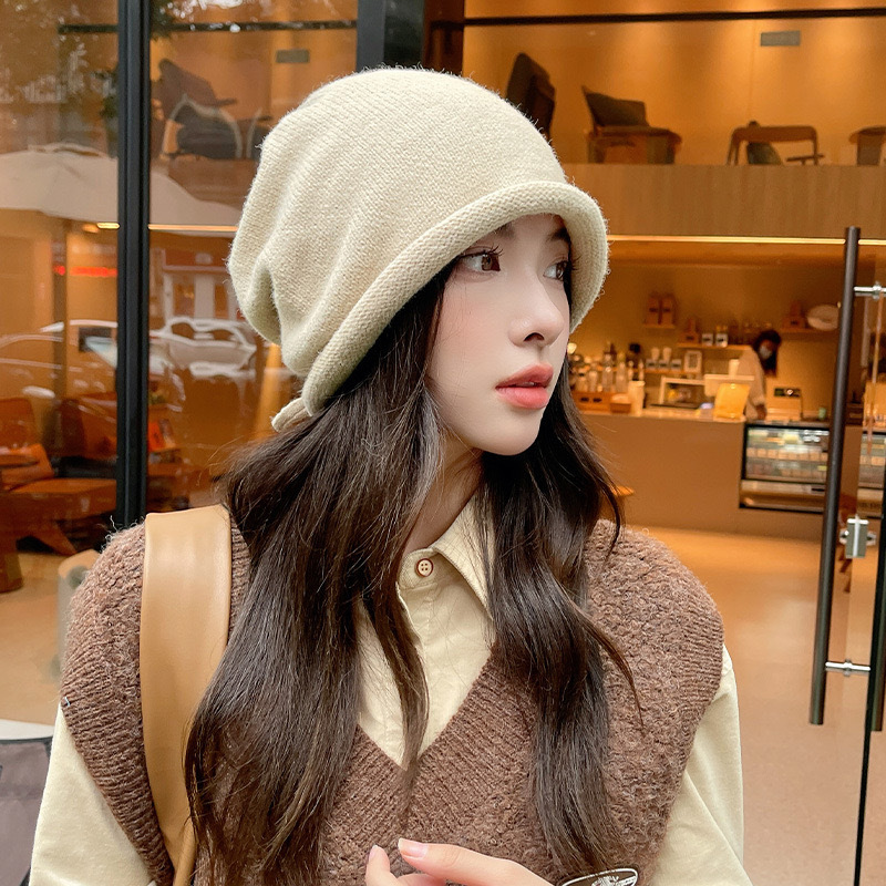Knitted Bonnet Hoods Female Wi - Women'S Fashion Hats review and price