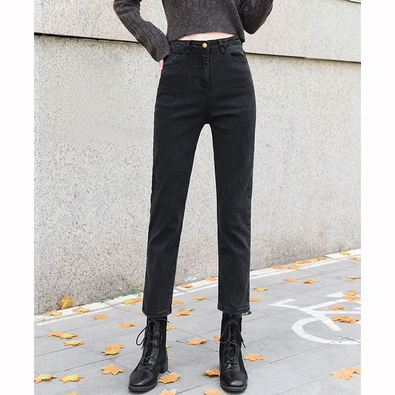 Lady Classic Solid High Waist  - Mom Jeans Women review and price