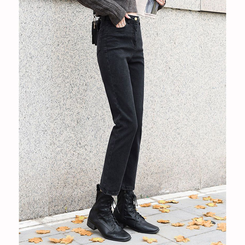 Lady Classic Solid High Waist  - Mom Jeans Women review and price