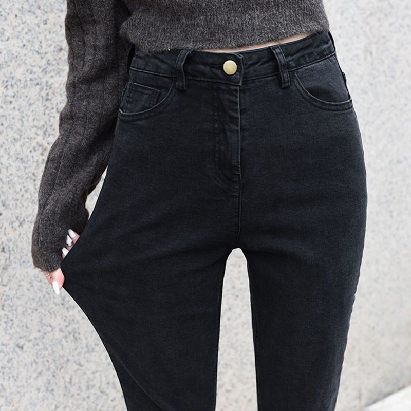 Lady Classic Solid High Waist  - Mom Jeans Women review and price