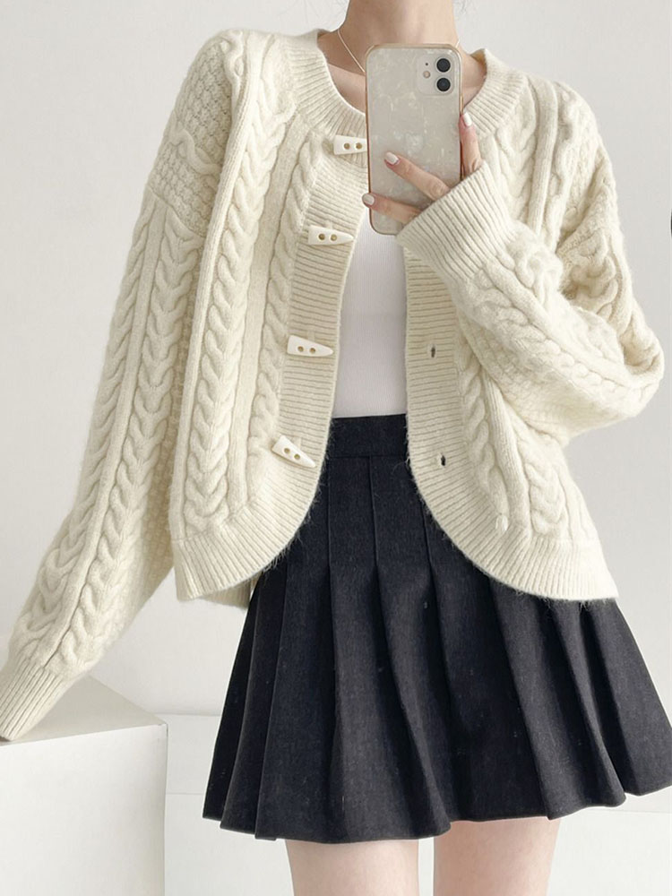 Horn Button Fashion Long Sleev - Women'S Fashion Gilet review and price