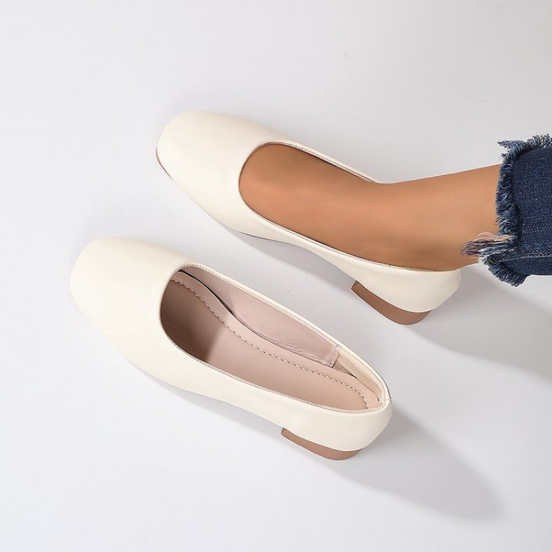 Soft Leather Round Toe Slip-On - Women Fashion Heels review and price