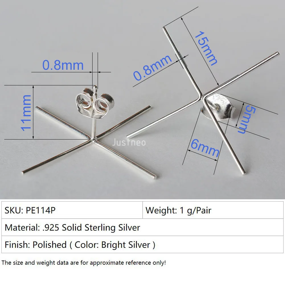 Solid 925 Sterling Silver Stud - Women'S Fashion Earrings review and price