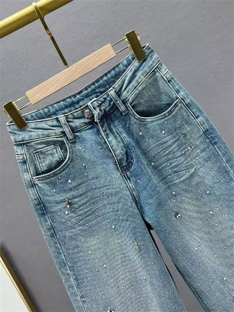 Fashion Rhinestone Pendant Des - Mom Jeans Women review and price