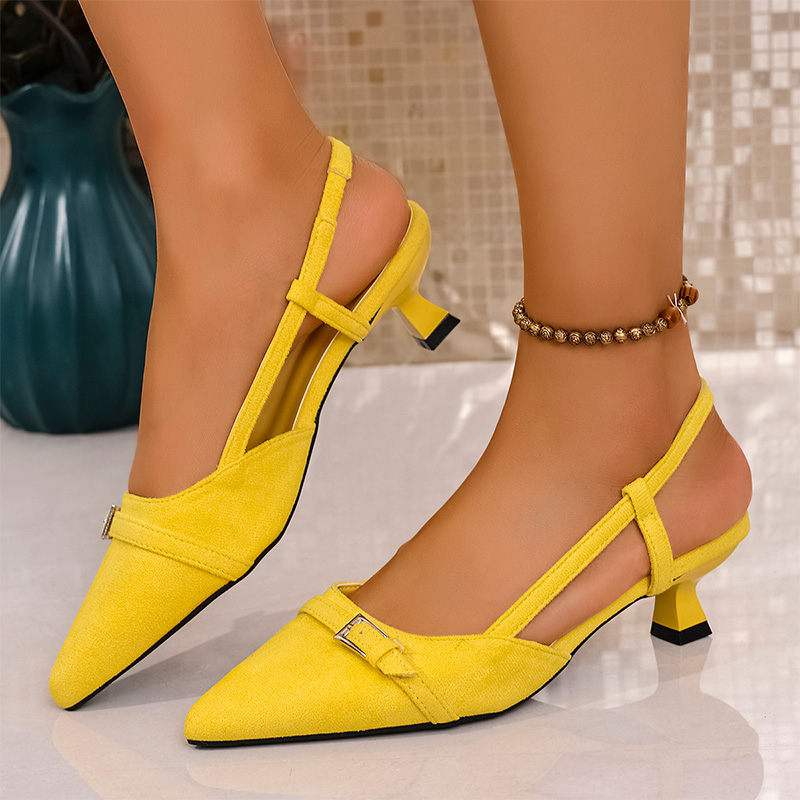 Fashion Yellow High Heels Sand - Women'S Fashion Spring 2025 review and price