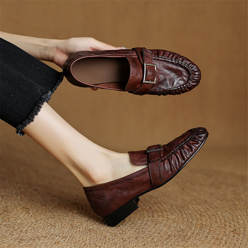 New Autumn Genuine Leather Wom - Women Fashion Heels review and price