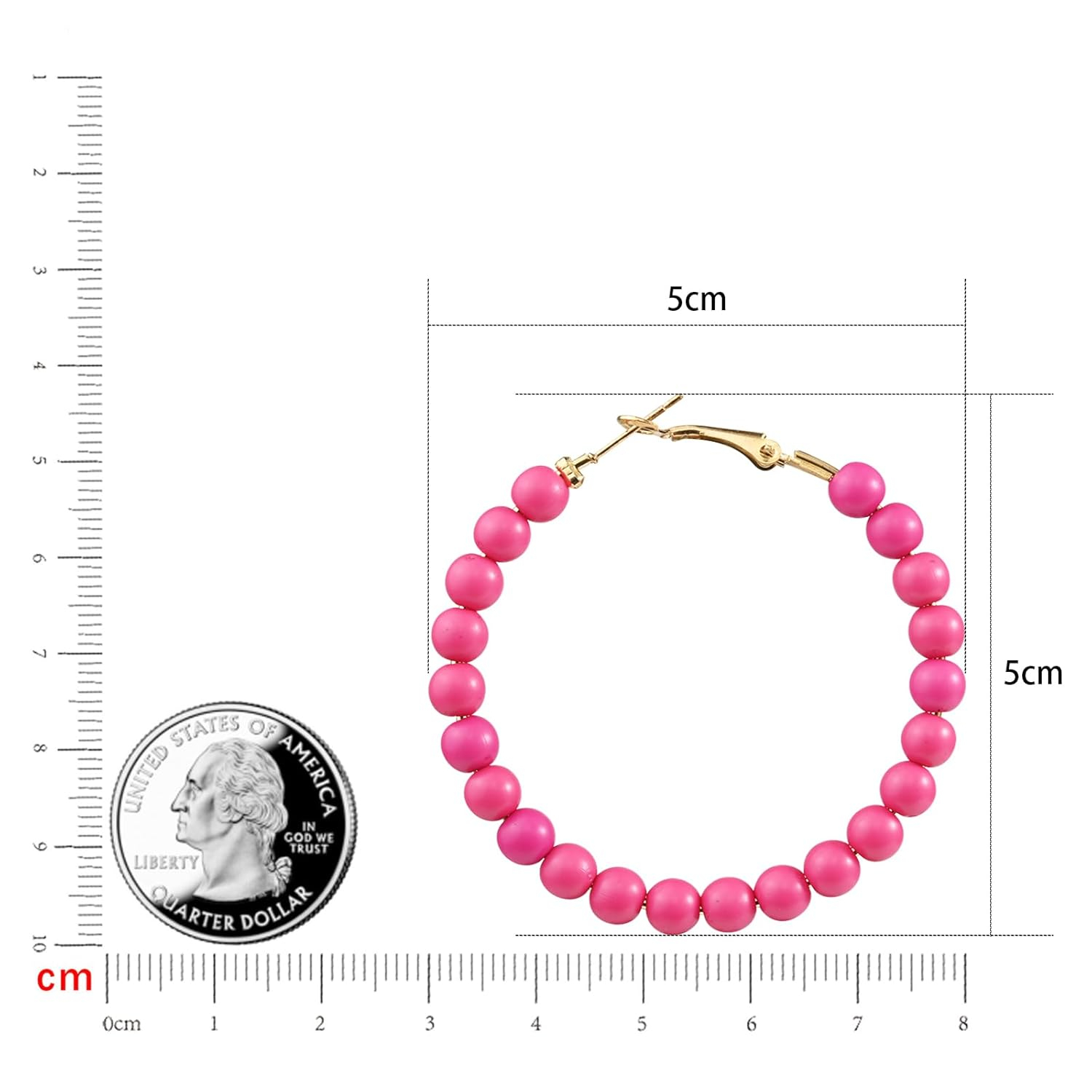 Beaded Hoop Earrings for Women - Women'S Fashion Earrings review and price