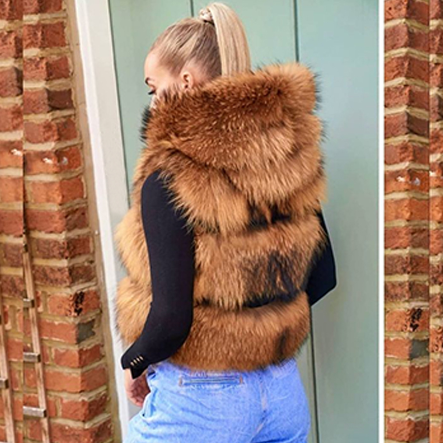 Real Raccoon Fur Vest Women Wa - Women'S Fashion Gilet review and price