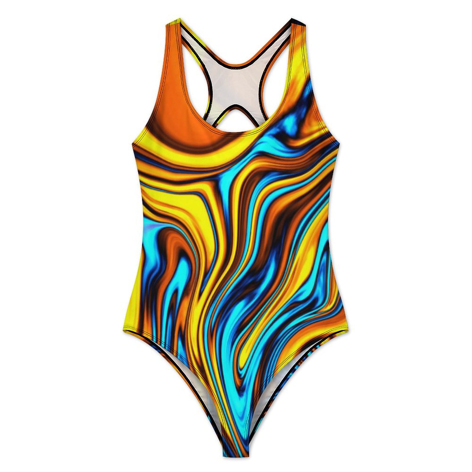 Golden Retro 60s Swimsuit Abst - Women'S Fashion Of The 60S review and price