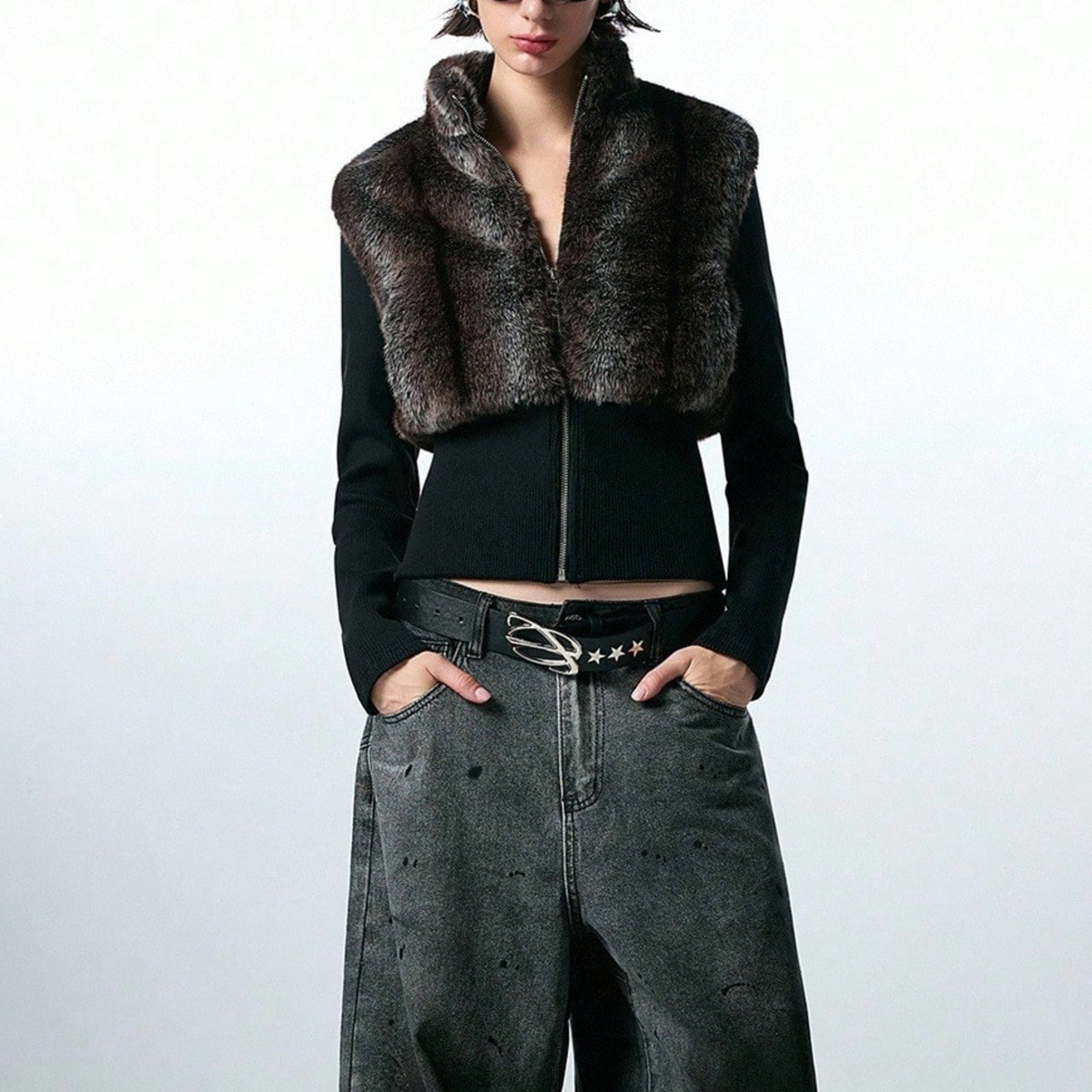 Women Cropped Sleeveless Zip‑U - Women'S Fashion Gilet review and price