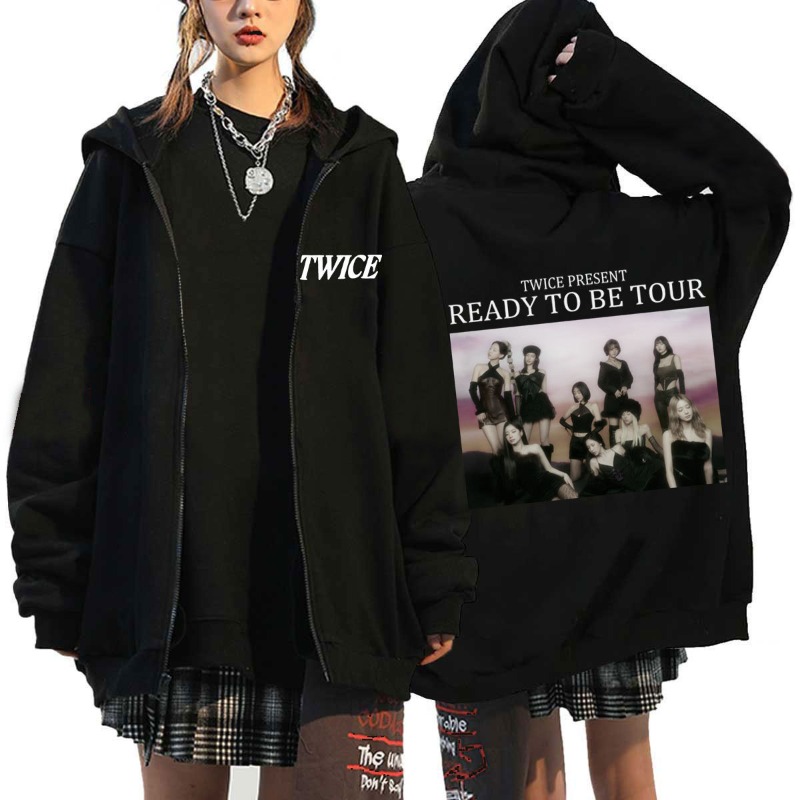 Pop TWICE Kawaii Harajuku Grap - Hoodie Women Oversized review and price