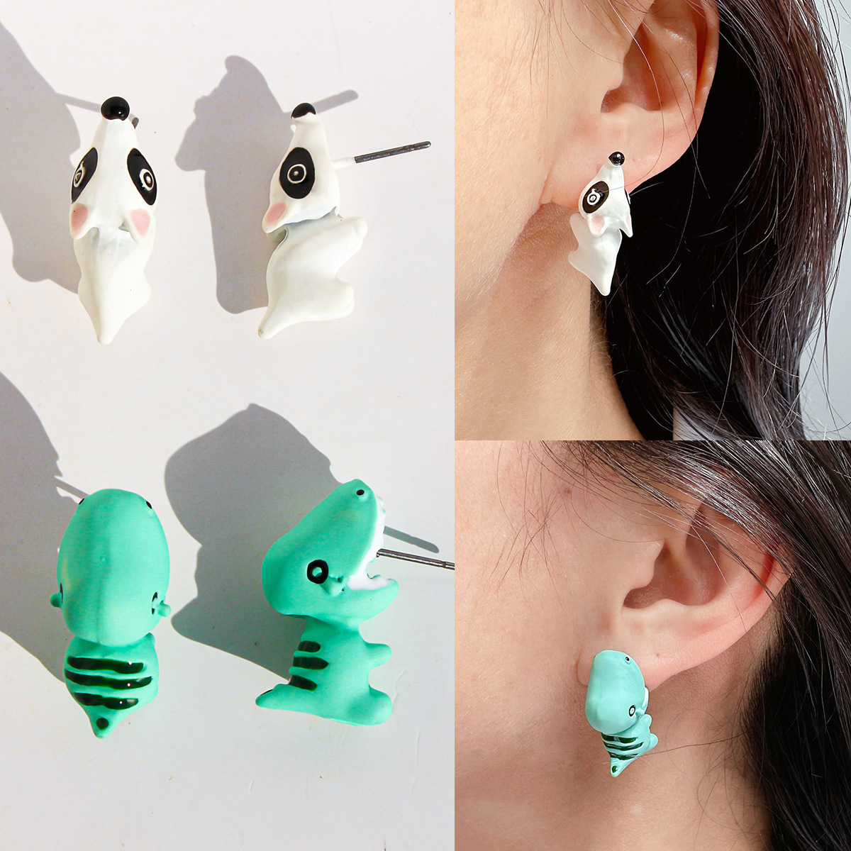 Clay Animal Stud Earrings For  - Women'S Fashion Earrings review and price